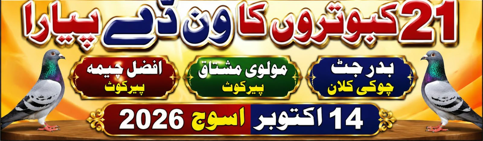 ون ٹو ون پیارا21 کبوتروں کا